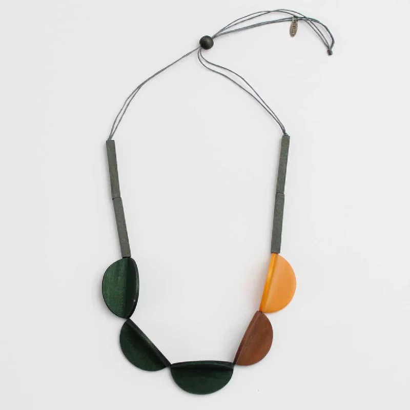 women bar necklaces -Green Wood Cassie Necklace