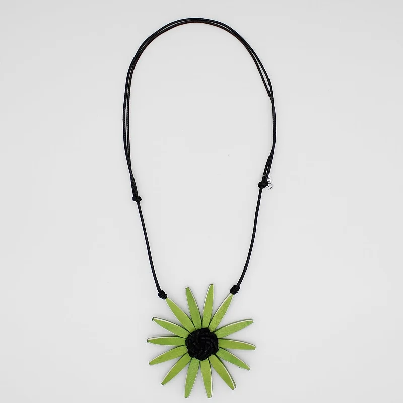 women vintage-inspired necklaces -Green Amaya Flower Statement Necklace