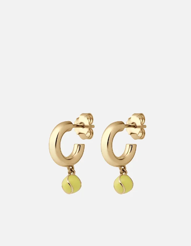 women butterfly earrings -Doubles Hoops, Gold Vermeil/Enamel