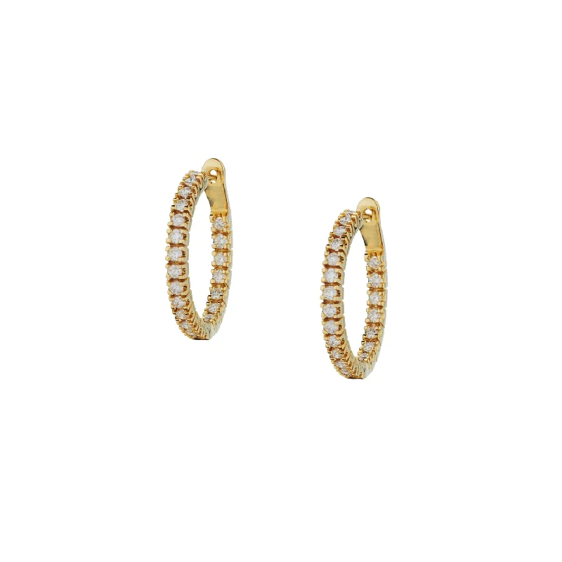 women diamond hoop earrings -DIAMOND HOOP EARRINGS