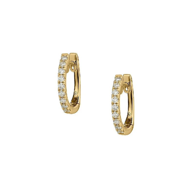 women trendy earrings -DIAMOND HUGGIE EARRINGS