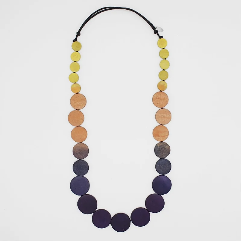 women layered gold necklaces -City Sunset Bead Necklace