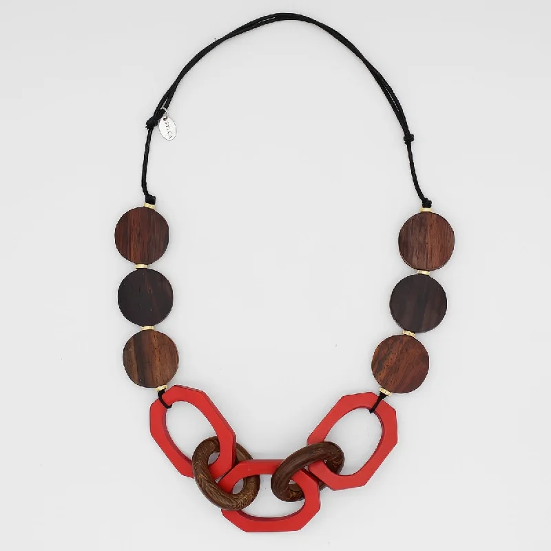 women bar necklaces -Scarlet Timber Geometric Necklace