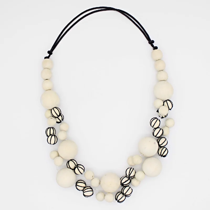 women infinity symbol necklaces -Cream Britta Bubble Necklace