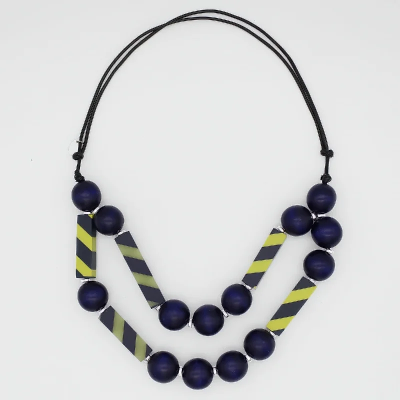 women gold-plated necklaces -Blue Citrus Spark Necklace