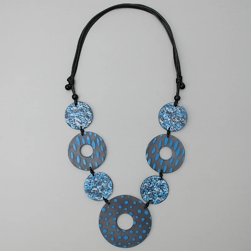 women delicate necklaces -Blue Rosalyn Necklace