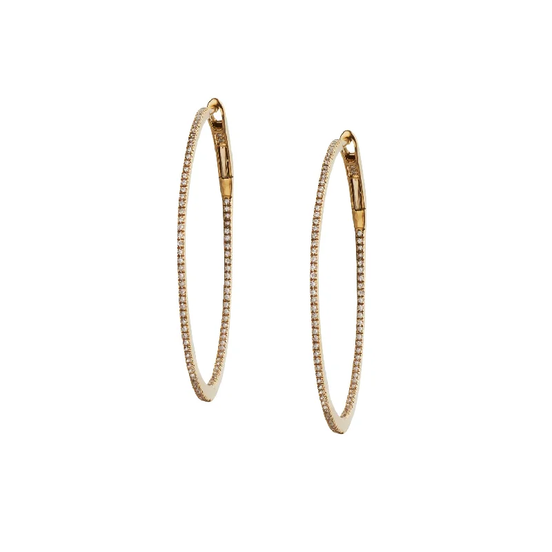 women chic earrings -DIAMOND HOOP EARRINGS