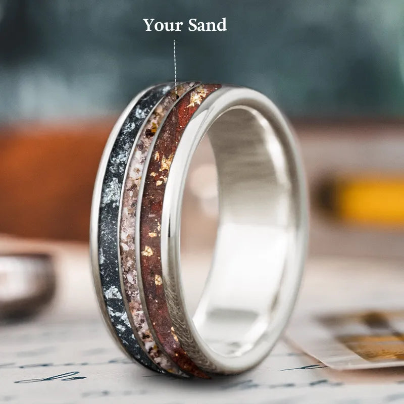 Diamond rings for women -Custom Design - 3-Inlay Narrow Center Ring y6cPypHQ36-YncFcjfzq97DT