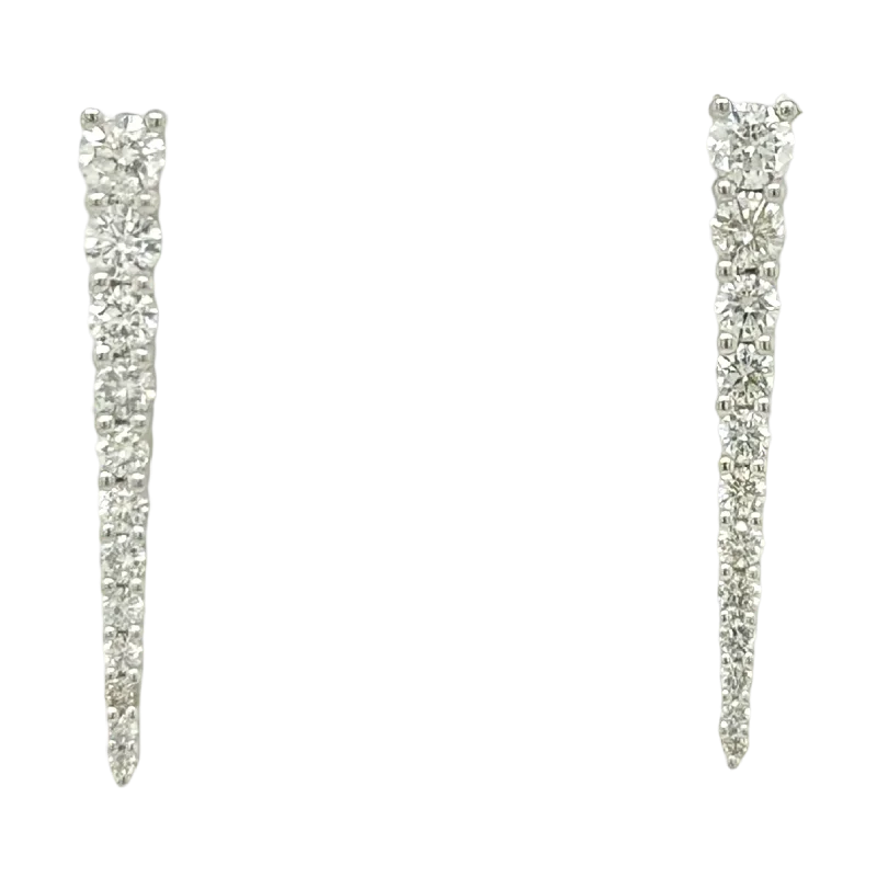 women custom design earrings -DIAMOND SPIKE DROP EARRINGS