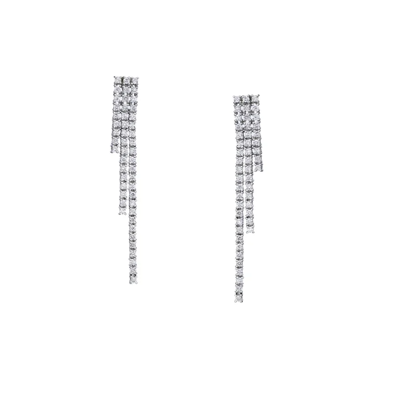 women zodiac earrings -DIAMOND WATERFALL EARRINGS