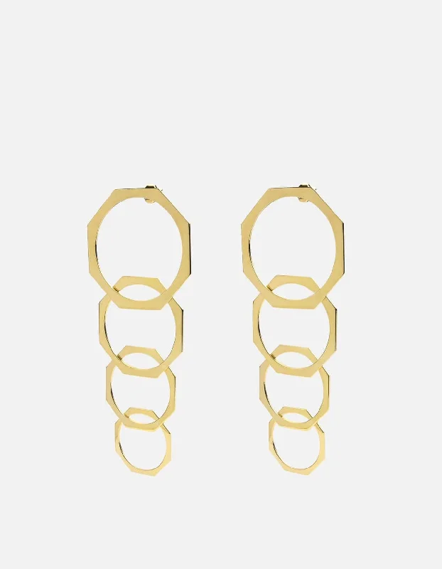 women aquamarine earrings -Octet Earrings, Gold Vermeil