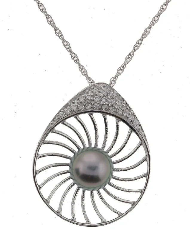 women moonstone necklaces -Wheel Tahitian Pearl Necklace (SKU: 192644)