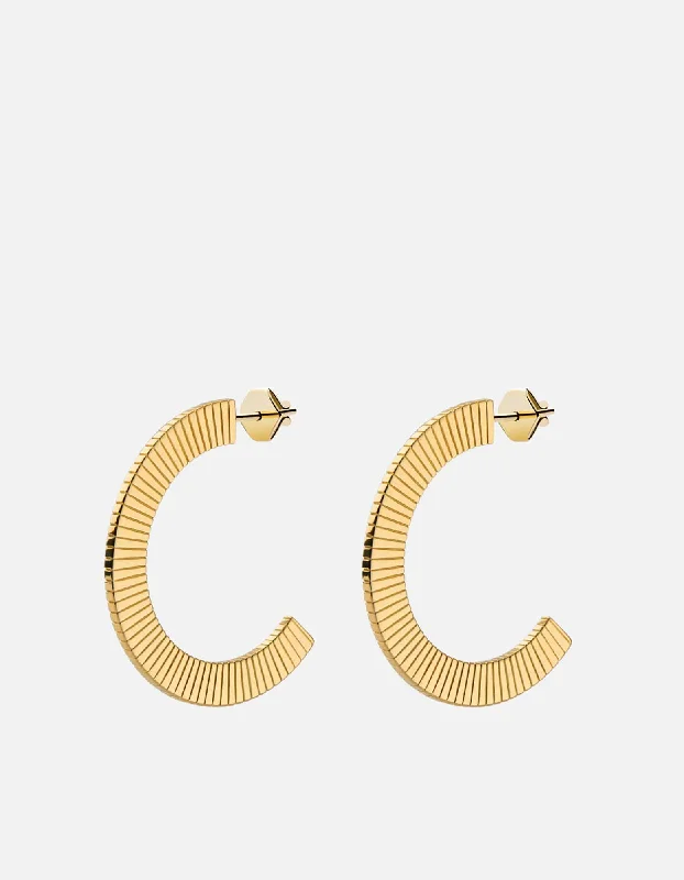 women turquoise earrings -Celeste Hoops, Gold Vermeil