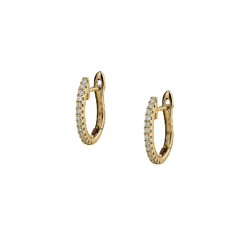 women unique earrings -DIAMOND HUGGIE EARRINGS