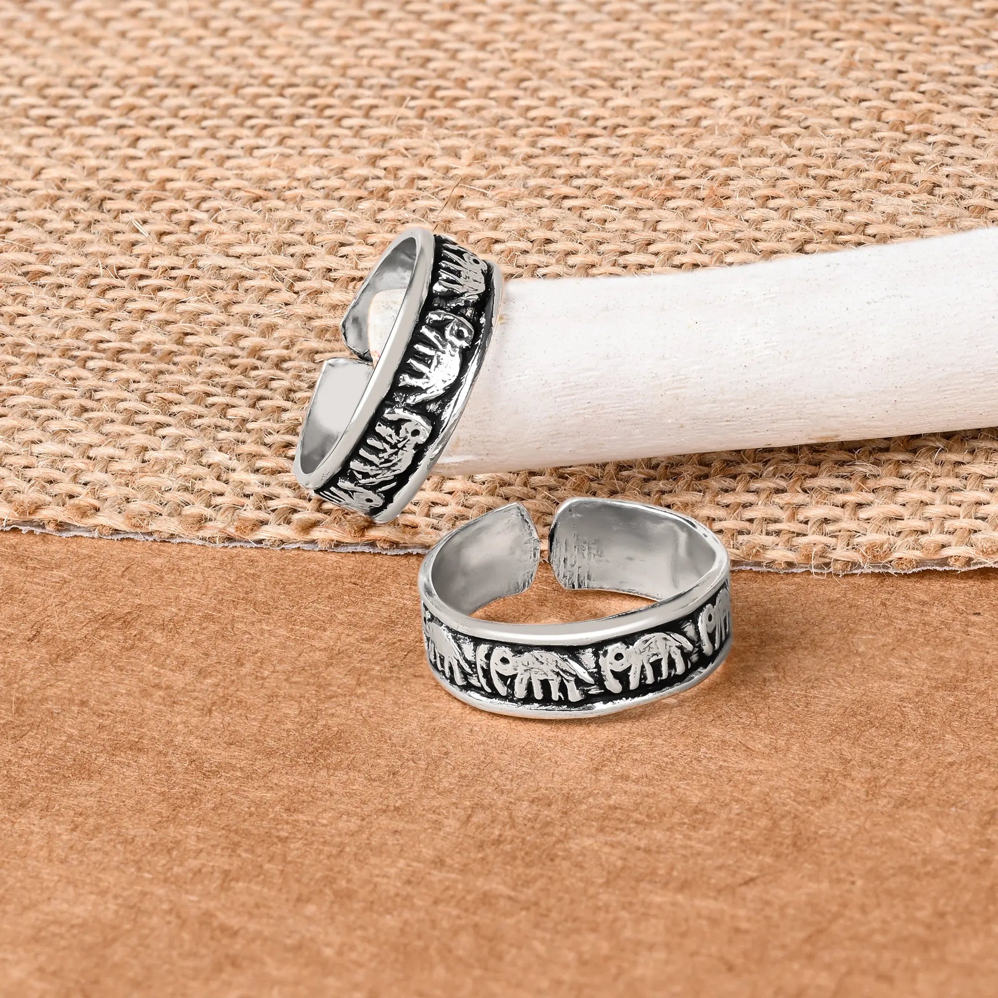 women dainty engagement rings -Elephant Design Toe Ring