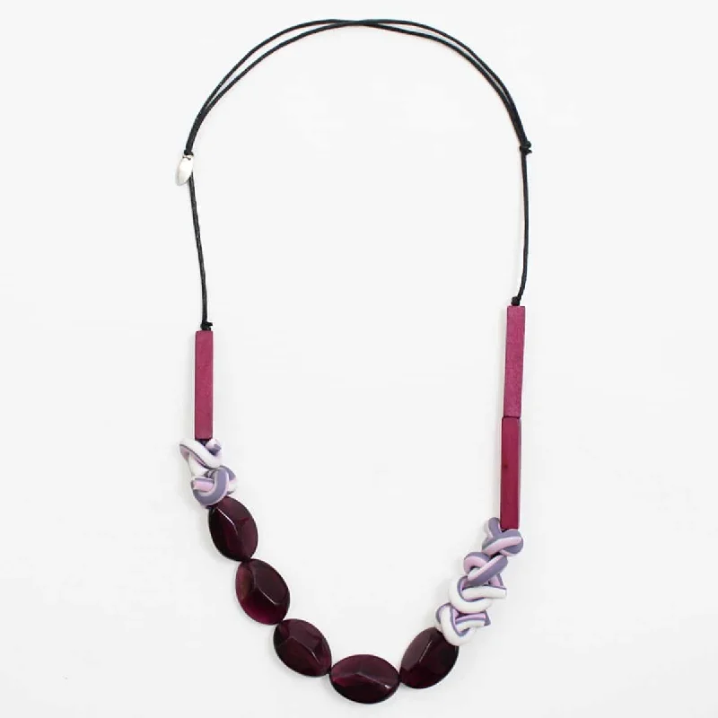 women geometric necklaces -Shades of Purple Shea Necklace