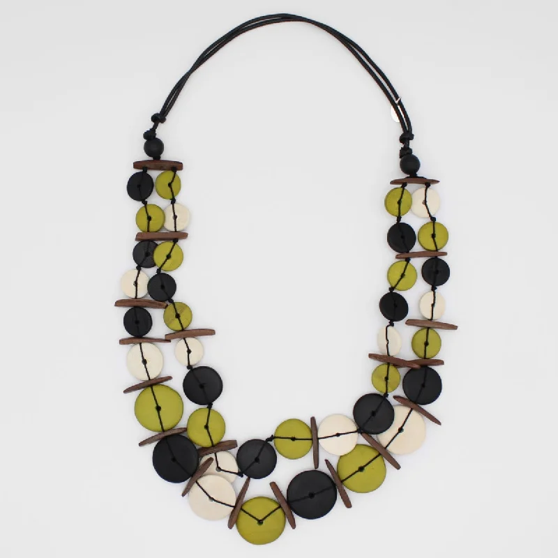 Silver necklaces for women -Lime Cascade Necklace