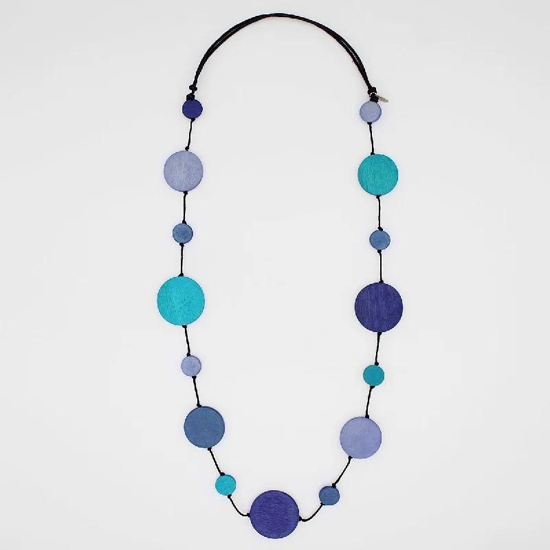 women heart-shaped necklaces -Blue Amira Necklace