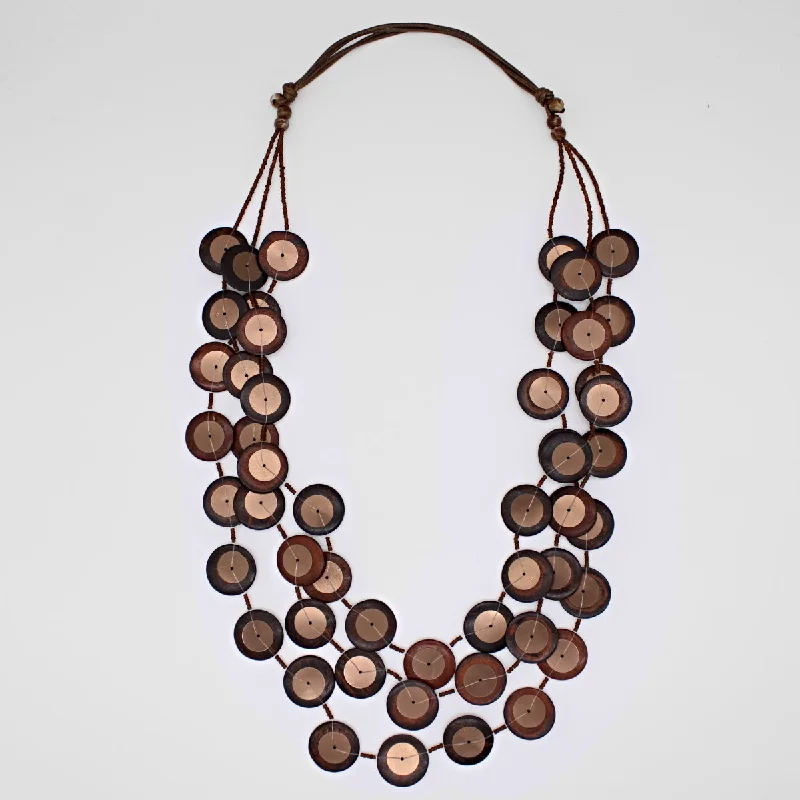 Affordable necklaces for women -Brown Iridescent Arabella Necklace