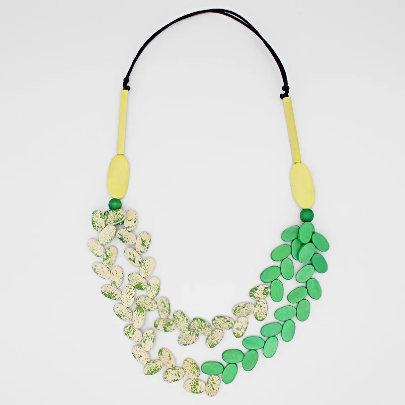 women diamond necklaces with gold chain -Lime Speckled Bead Necklace