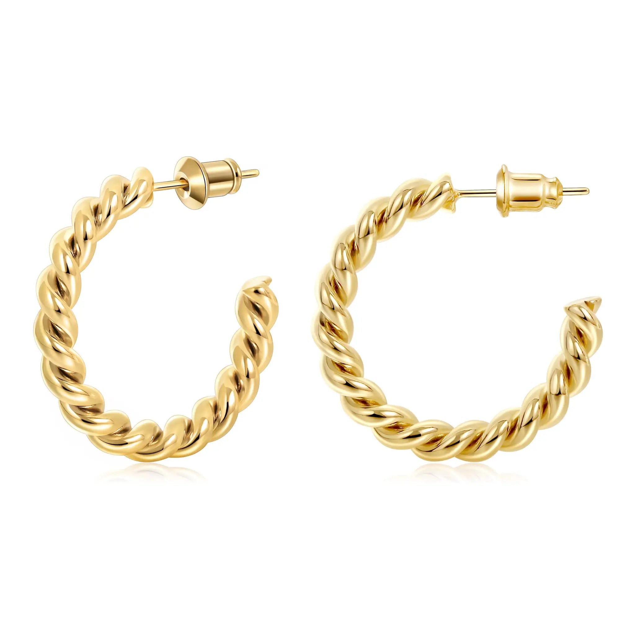 women fashionable drop earrings -Pastry Hoop Earrings