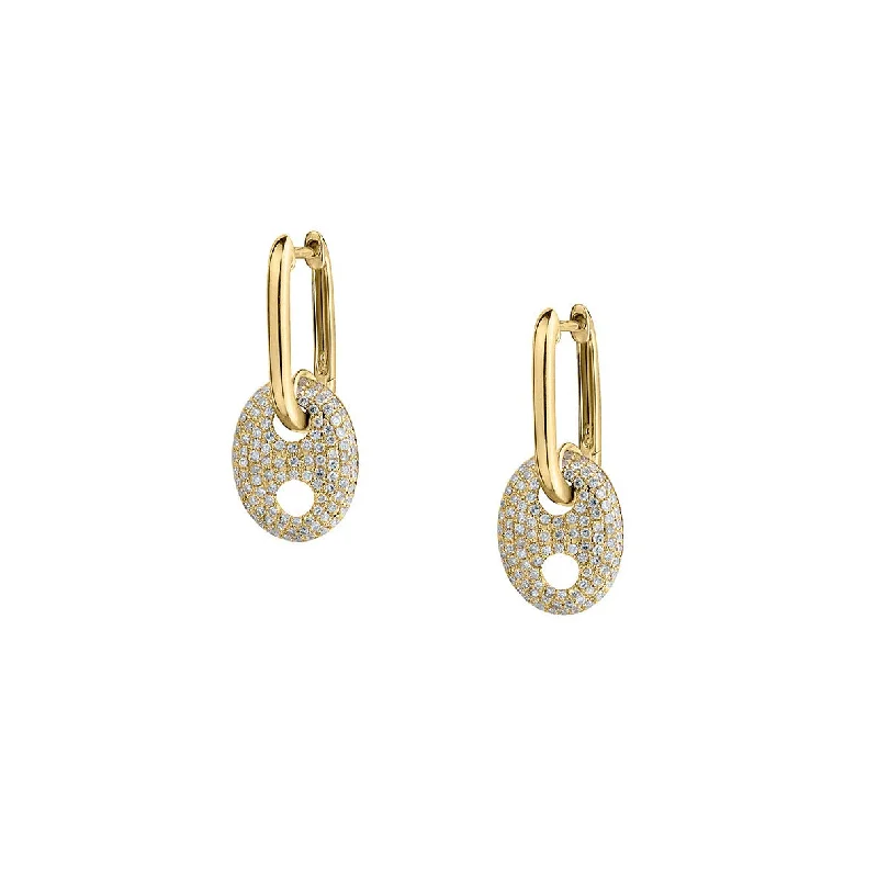 women stackable earrings -DIAMOND DROP EARRINGS