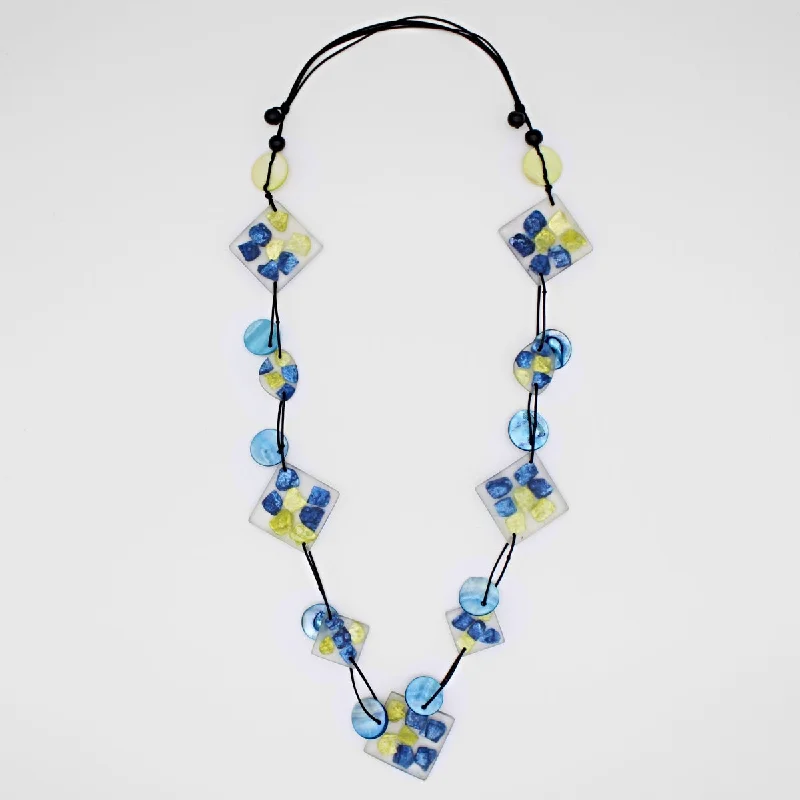 women infinity heart necklaces -Blue Petula Necklace