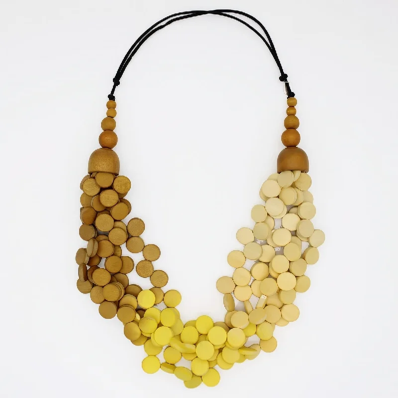 women pearl drop necklaces -Ombre Yellow Gillian Necklace