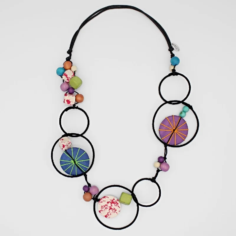 Personalized necklaces for women -Multi Color Hayden Disk Necklace