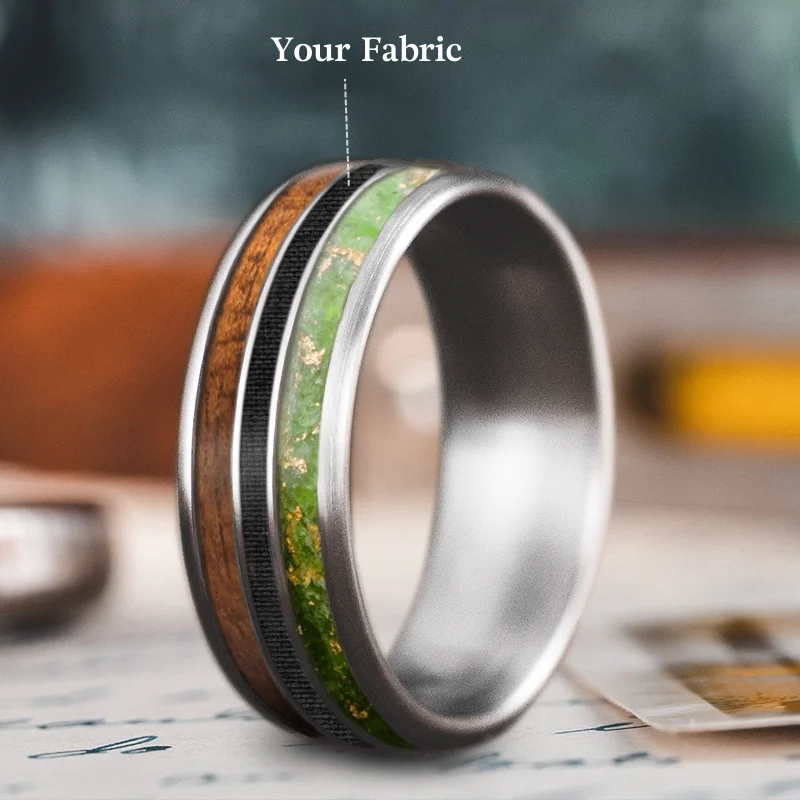 women personalized wedding rings -Custom Design - 3-Inlay Narrow Center wn_nDGF2JPZEinHfpmU06A_M