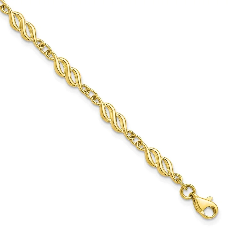 women infinity bangles and bracelets -Leslie's 10k Yellow Gold Bracelet, 7.25" (W-7.25mm)