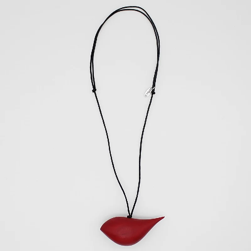 women sleek pendant necklaces -Red Robin Pendant Necklace