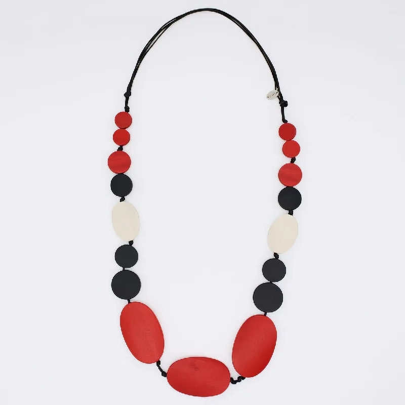 women celestial necklaces -Red and Black Sybil Necklace