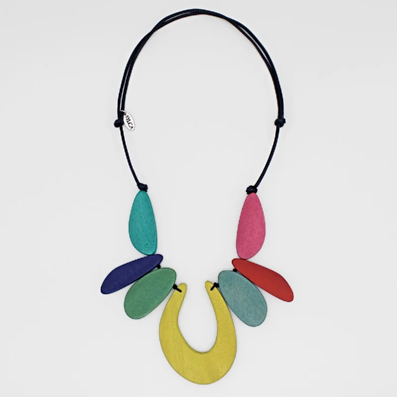 women choker necklaces -Emery Open Curve Multi-Color Necklace