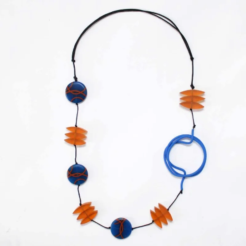 women pendant necklaces -Reclaimed Resin Beads Leninna Necklace