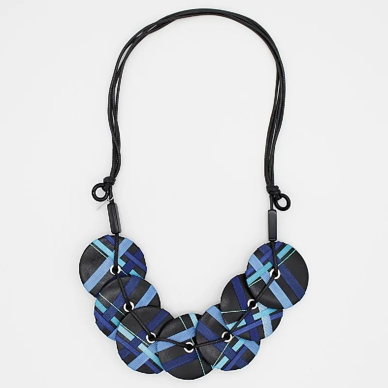 women layered necklaces -Sapphire Circle Lisa Necklace