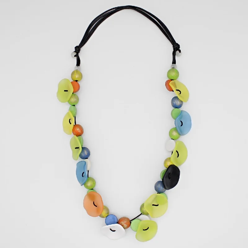 women infinity necklaces -Green Chantal Organic Shell Necklace