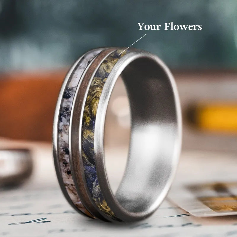 women moon and star rings -Custom Design - 3-Inlay Narrow Center Ring zVPjKSqdnl_ZDijrd7aTxbJX