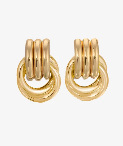 women geometric stud earrings -Milan Earrings