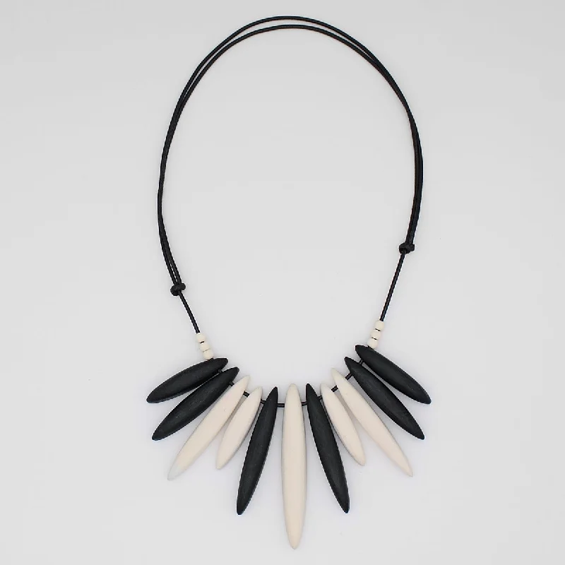 women cross necklaces -Black Bird of Paradise Statement Necklace