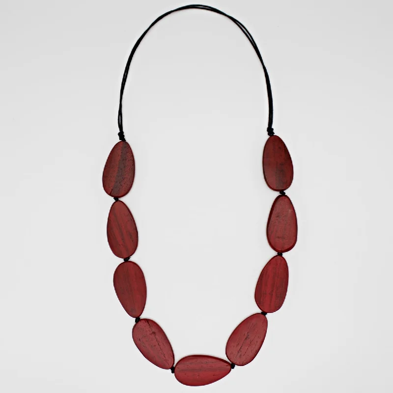 women diamond and gold necklaces -Destiny Red Teardrop Necklace