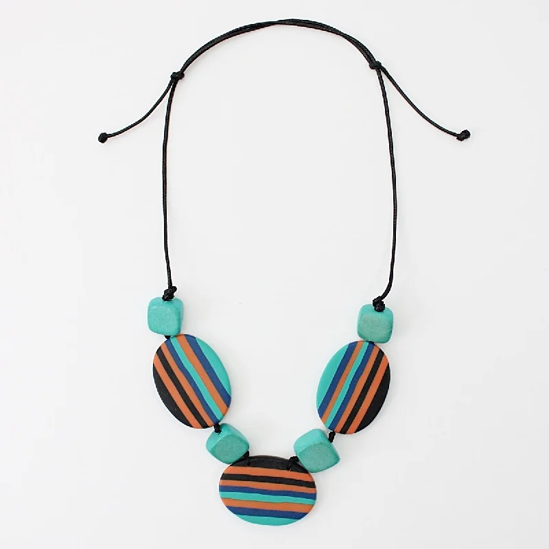 women dainty necklaces -Multi Color Oval Darcy Necklace