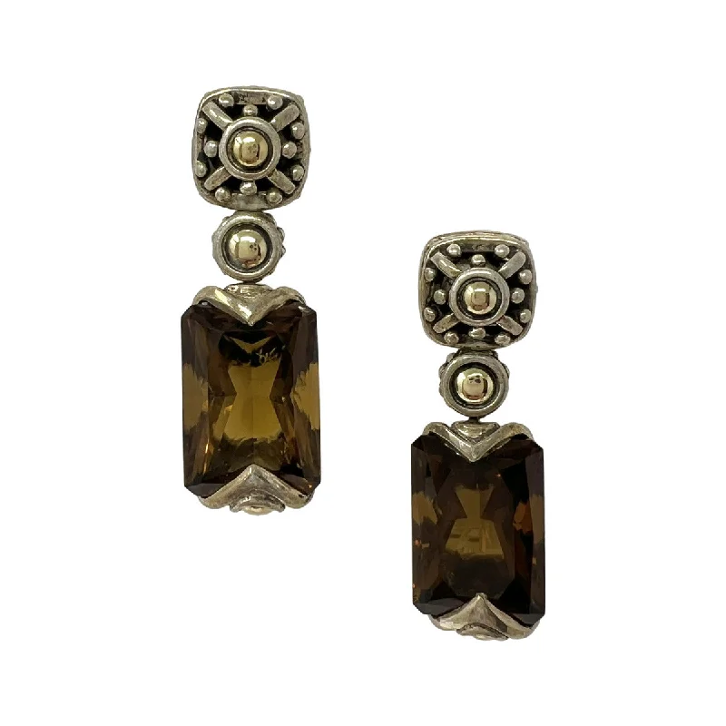 women elegant earrings -John Hardy Two-tone Batu Sari Quartz Drop Earrings